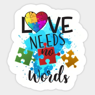 autism heart love Sticker